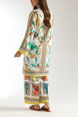 Stylish Women's Stitched Printed Shirt And Trouser Set - 2 Pcs