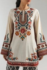 Stylish Women's Stitched Shirt and Trouser Set - 2 Pcs