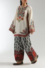 Stylish Women's Stitched Shirt and Trouser Set - 2 Pcs