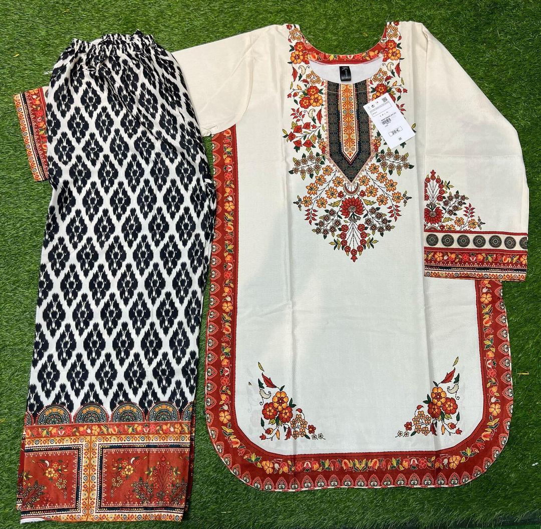 Stylish Women's Stitched Shirt and Trouser Set - 2 Pcs