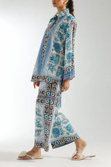 Stylish Printed Shirt and Trouser Set - 2 Pcs